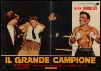 8p247 CHAMPION Italian 18x26 pbusta R60s different image of Kirk Douglas gettinf roughed up!