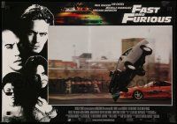 8p217 FAST & THE FURIOUS set of 7 Italian 18x25 pbustas '01 Vin Diesel, Paul Walker, Rodriguez!