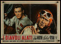 8p249 FLYING LEATHERNECKS Italian photobusta '51 Howard Hughes, john Wayne, Robert Ryan!