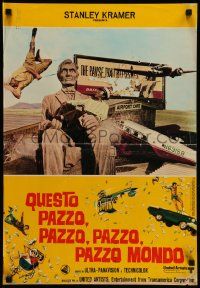 8p254 IT'S A MAD, MAD, MAD, MAD WORLD Italian 18x26 pbusta R60s different completely wacky image!