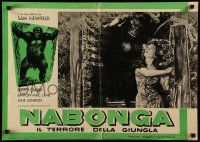 8p257 NABONGA Italian 19x27 pbusta R59 different art and image of the giant gorilla + Julie London