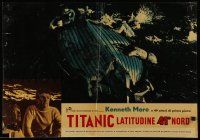 8p240 NIGHT TO REMEMBER set of 2 Italian 19x26 pbustas '58 English Titanic biography!