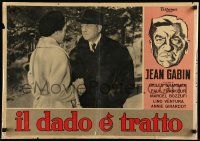 8p261 SPEAKING OF MURDER Italian 20x28 pbusta '57 Le Rouge est mis, Jean Gabin & Annie Girardot!