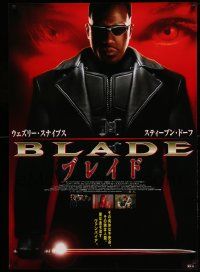 8p878 BLADE Japanese 29x41 '99 Wesley Snipes, Stephen Dorff, Kris Kristofferson, vampires!