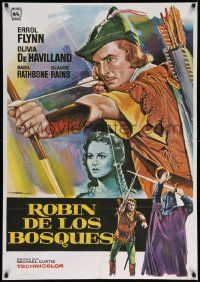 8p403 ADVENTURES OF ROBIN HOOD Spanish R78 Mac art of Errol Flynn as Robin Hood!
