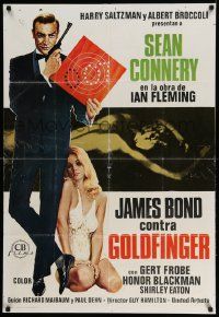 8p426 GOLDFINGER Spanish R78 great different art of Sean Connery as James Bond!