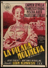8p444 MILLER'S SAUCY WIFE Spanish '57 Allard artwork of Carmen Sevilla, Francisco Rabal!
