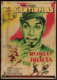 8p457 ROMEO Y JULIETA Spanish R50s Albericio art of Cantinflas as the romantic lead!