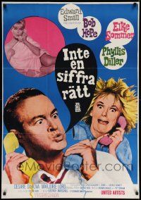 8p076 BOY DID I GET A WRONG NUMBER Swedish '66 wacky Bob Hope & Phyllis Diller, sexy Elke Sommer!