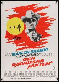 8p078 CHASE Swedish '66 Marlon Brando, Jane Fonda, Robert Redford, directed by Arthur Penn