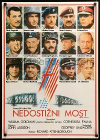8p274 BRIDGE TOO FAR Yugoslavian 20x28 '77 Michael Caine, Sean Connery, Dirk Bogarde, Attenborough