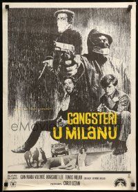 8p331 VIOLENT FOUR Yugoslavian 20x27 '68 Gian Maria Volonte, Italian bank robbery, all in day's work