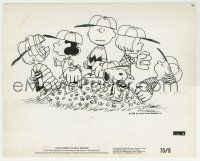 8r133 BOY NAMED CHARLIE BROWN 8.25x10.25 still '70 Snoopy & the Peanuts gang on baseball mound!