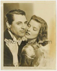 8r145 BRINGING UP BABY 8x10.25 still '38 best romantic c/u of Katharine Hepburn & Cary Grant!