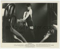 8r155 CABARET 8x10 still '72 classic sexy image of Liza Minnelli on stage with foot on chair!