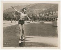 8r192 CLINT EASTWOOD 8x10 still '54 super young portrait in bathing suit balancing in the water!