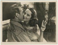 8r208 COWBOY & THE LADY 8x10.25 still '38 Gary Cooper kissed by Merle Oberon holding up 3 fingers!