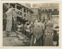 8r213 CRUSADES candid 8x10.25 still '35 Cecil B. DeMille on castle set shouting to lots of extras!