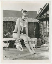 8r228 DEBBIE WATSON 8.25x10 still '67 smiling in bikini on diving board from The Cool Ones!