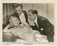 8r232 DESIGN FOR LIVING 8.25x10.25 still '33 Gary Cooper & Fredric March over reclining Hopkins!