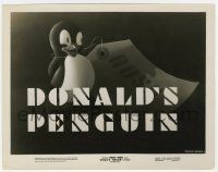 8r264 DONALD'S PENGUIN 8x10.25 still '39 Disney cartoon, wonderful title card-like image!
