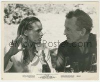 8r284 DR. NO candid 8.25x10.25 still '63 Ursula Andress drinking beer with creator Ian Fleming!