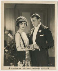8r305 ENTICEMENT 8x10 still '25 Mary Astor looks uncomfortable with older Clive Brook, lost film!