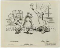8r330 FATHERS ARE PEOPLE 8x10.25 still '51 Goofy playing blocks with his son Goofy Jr., Disney!