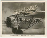 8r342 FLYING DOWN TO RIO 8x10.25 still '33 great image of plane flying w/lots of showgirls on top!