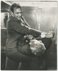 8r354 FROM RUSSIA WITH LOVE 8x10 still '64 Sean Connery as James Bond beating up Robert Shaw!
