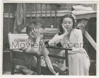 8r399 GLORIA GRAHAME 8x10.25 still '50s she's staring at boy sitting in her director's chair!