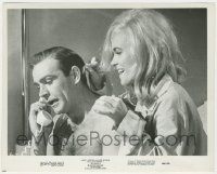 8r407 GOLDFINGER 8x10 still R66 barechested Sean Connery as James Bond with sexy Shirley Eaton!
