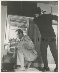 8r405 GOLDFINGER 7.5x9.5 still '64 Oddjob gets the drop on Sean Connery as Bond by refrigerator!