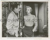 8r460 IN A LONELY PLACE 8x10 still '50 Humphrey Bogart talks to Gloria Grahame at apartment door!