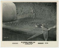 8r461 INCREDIBLE SHRINKING MAN 8.25x10 still '57 FX image of tiny man with scissors & ball of yarn!