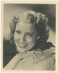 8r499 JEANETTE MACDONALD deluxe 8x10 still '30s super close up smiling portrait backwards in chair!