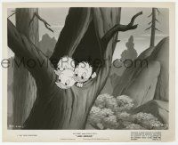 8r572 LION AROUND 8x10 still '50 Donald's nephews Huey, Dewey & Louie hiding in hollowed out tree!
