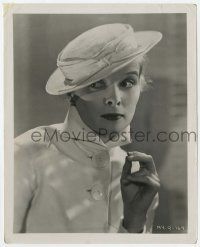 8r577 CHRISTOPHER STRONG 8x10 still '33 great close up of Katharine Hepburn in cool outfit!