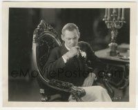 8r592 LUCKY LADY 8x10 still '26 c/u of worried Lionel Barrymore smoking cigarette in holder!
