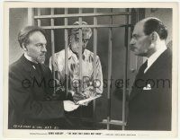 8r604 MAN THEY COULD NOT HANG 8x10.25 still '39 Boris Karloff signs paper through prison bars!