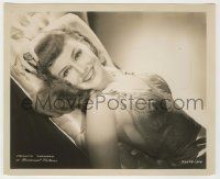 8r716 PAULETTE GODDARD 8.25x10 still '40s sexy close up glamour portrait laying on chair!