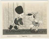 8r728 PINOCCHIO 8x10.25 still '40 Disney classic cartoon, Pinocchio smiles at female marionette!