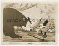 8r734 POINTER 8x10.25 still '39 Disney cartoon, bear & Mickey Mouse stare at dropped shotgun!
