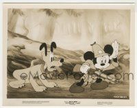 8r739 POINTER 8x10.25 still '39 Disney cartoon, Pluto & hunter Mickey Mouse hear the bear!