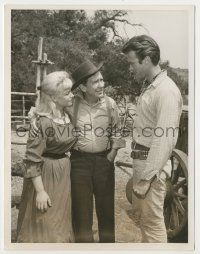 8r753 RAWHIDE TV 7x9 still '63 Clint Eastwood with Burgess Meredith & Patty McCormack!