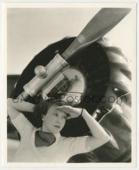 8r781 RUTH CHATTERTON 8.25x10 still '35 sighting with her hand by own Stinson plane by Lippman!