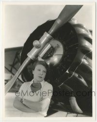 8r782 RUTH CHATTERTON 8x10.25 still '35 with her arms crossed by own Stinson plane by Lippman!