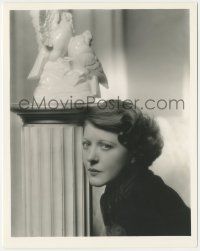 8r783 RUTH CHATTERTON 8x10.25 still '36 close up posing by sculpture on column by Whitey Schafer!