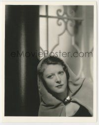 8r784 RUTH CHATTERTON 8x10.25 still '36 close up with hood clasped by column by Whitey Schafer!