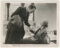 8r806 SATAN MET A LADY 8x10.25 still '36 Warren William grabbing Bette Davis, 2nd Maltese Falcon!